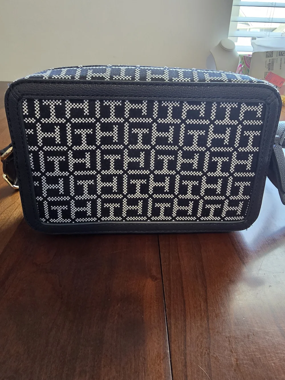 Tommy Hilfiger Navy and White Crossbody Camera Bag